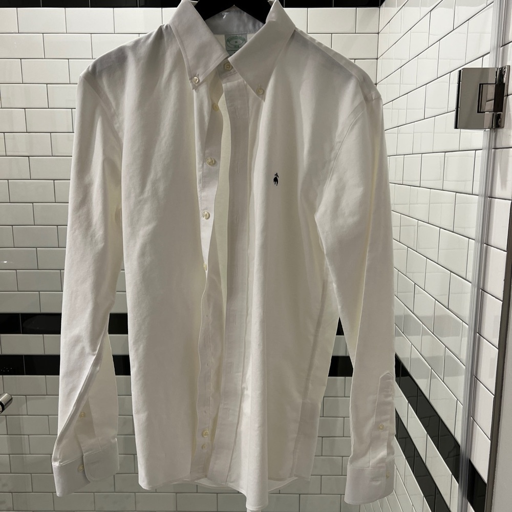 Brooks Brothers White Casual Button Down Shirt